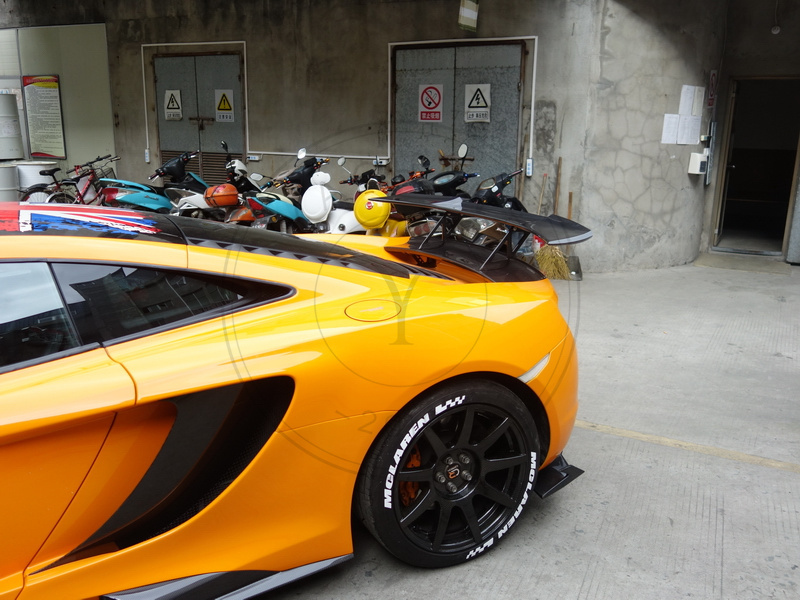 2011-2017 McLaren MP4 12C Coupe Spyder 650S YC Design Type II Style Rear Spoiler GT Wing with Deck