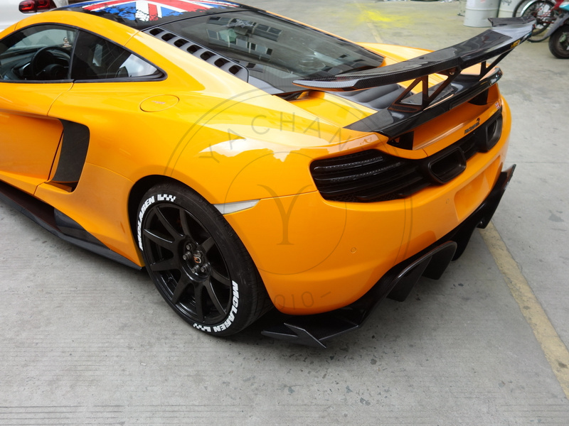 2011-2017 McLaren MP4 12C Coupe Spyder 650S YC Design Type II Style Rear Spoiler GT Wing with Deck