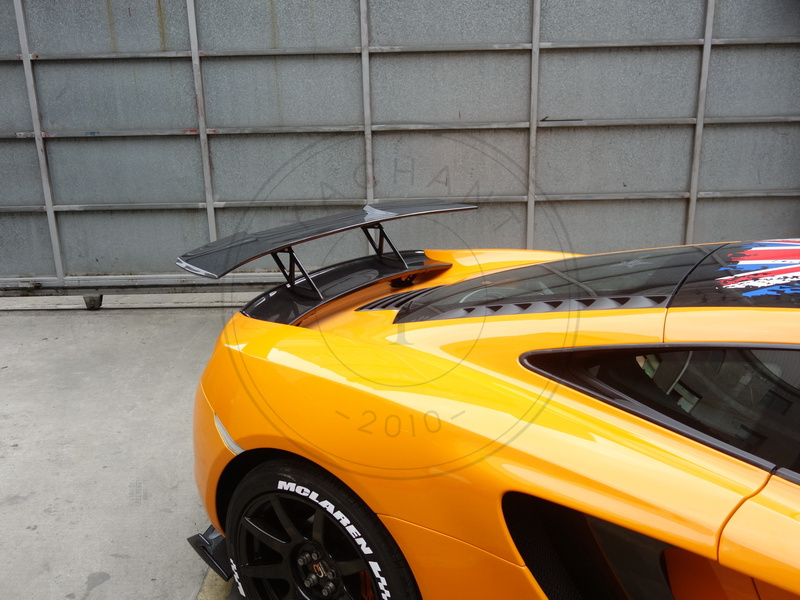 2011-2017 McLaren MP4 12C Coupe Spyder 650S YC Design Type II Style Rear Spoiler GT Wing with Deck