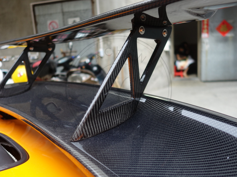 2011-2017 McLaren MP4 12C Coupe Spyder 650S YC Design Type II Style Rear Spoiler GT Wing with Deck
