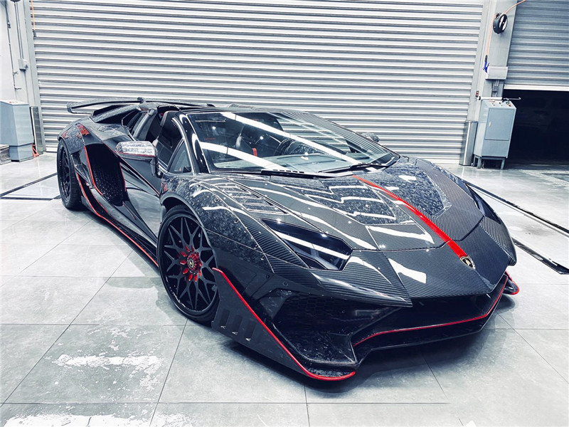 2011-2017 Lamborghini Aventador Coupe / Roarster SVJ-Extra Front Bumper Wide Body Flare & Front Fender Flare
