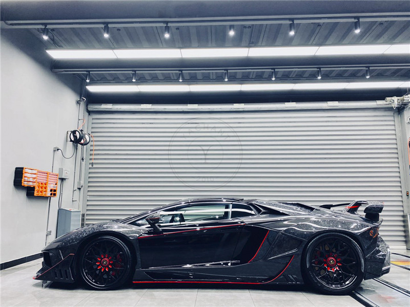 2011-2017 Lamborghini Aventador Coupe / Roarster SVJ-Extra Front Bumper Wide Body Flare & Front Fender Flare