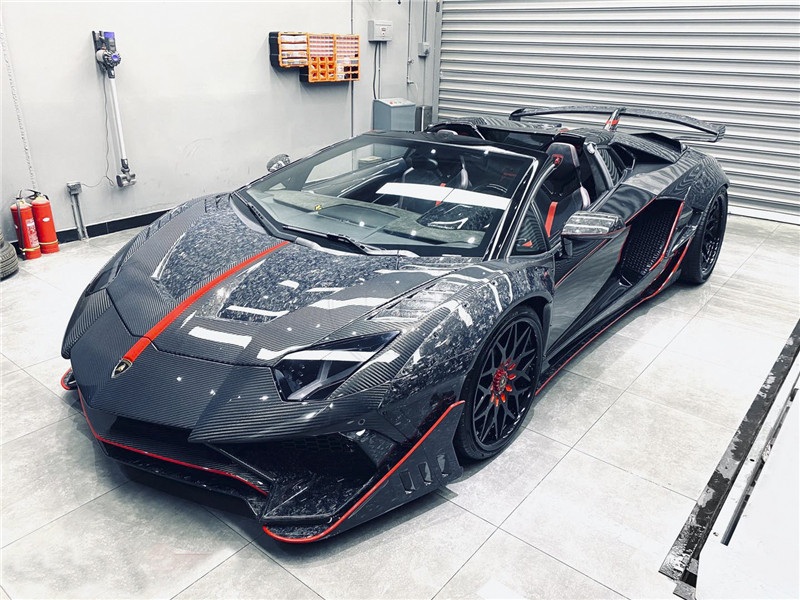 2011-2017 Lamborghini Aventador Coupe / Roarster SVJ-Extra Front Bumper Wide Body Flare & Front Fender Flare