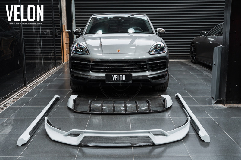 2018-2021 Porsche Cayenne 9Y0 Cayenne Coupe 9Y3 YC DESIGN Body Kit Front &  Rear Lip & Side Skirts