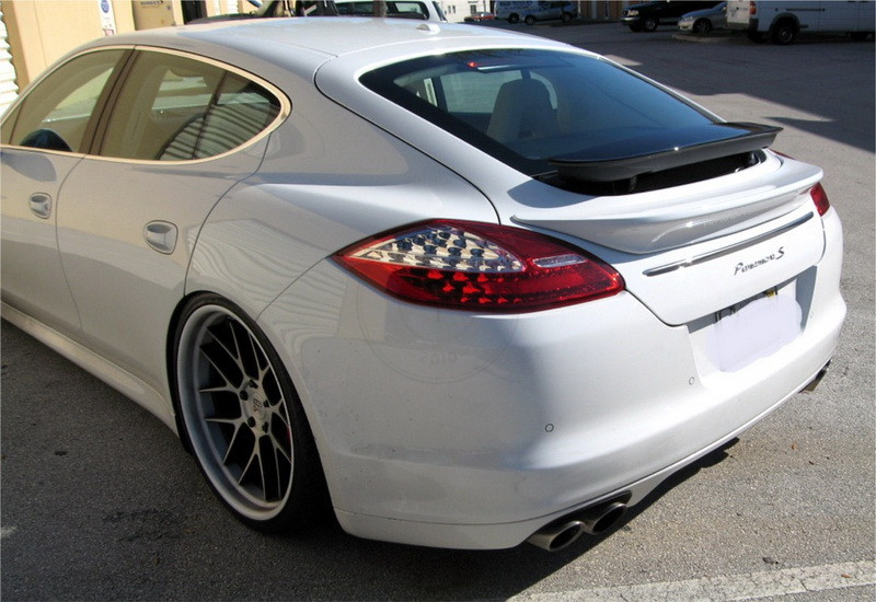 2010-2013 Porsche Panamera 970.1 TAS Style Trunk & Roof Spoiler Set 2 Pcs