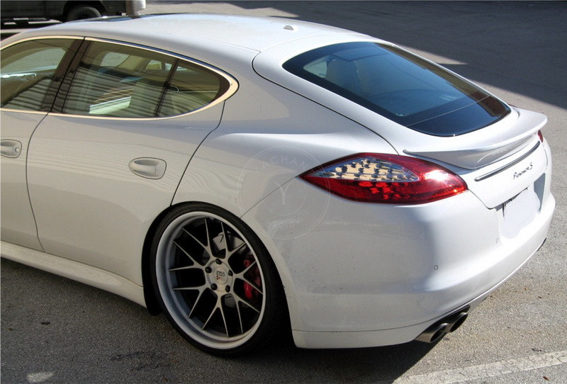2010-2013 Porsche Panamera 970.1 TAS Style Trunk & Roof Spoiler Set 2 Pcs