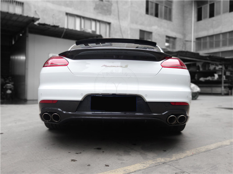 2014-2016 Porsche Panamera 970.2 OEM Style Rear Body Kit Rear Diffuser Roof Spoiler Rear Spoiler