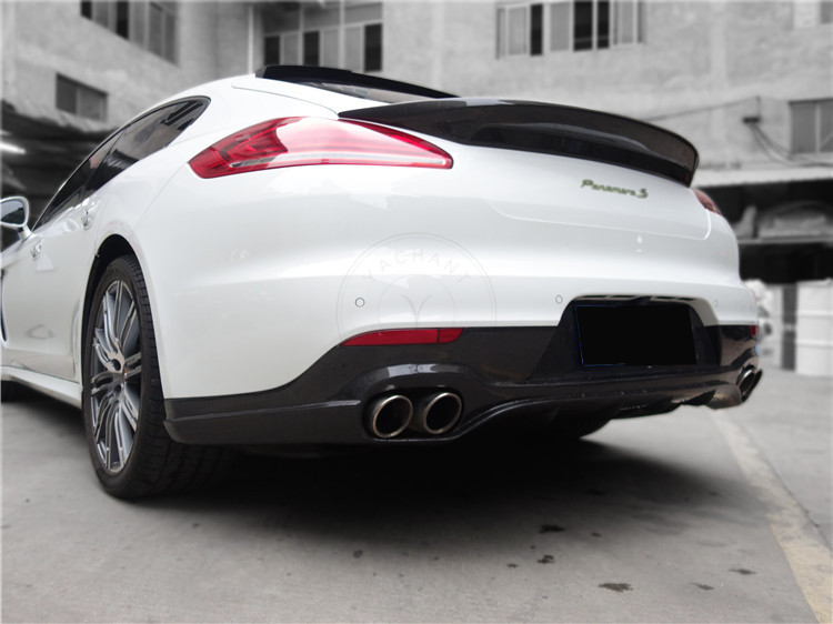 2014-2016 Porsche Panamera 970.2 OEM Style Rear Body Kit Rear Diffuser Roof Spoiler Rear Spoiler