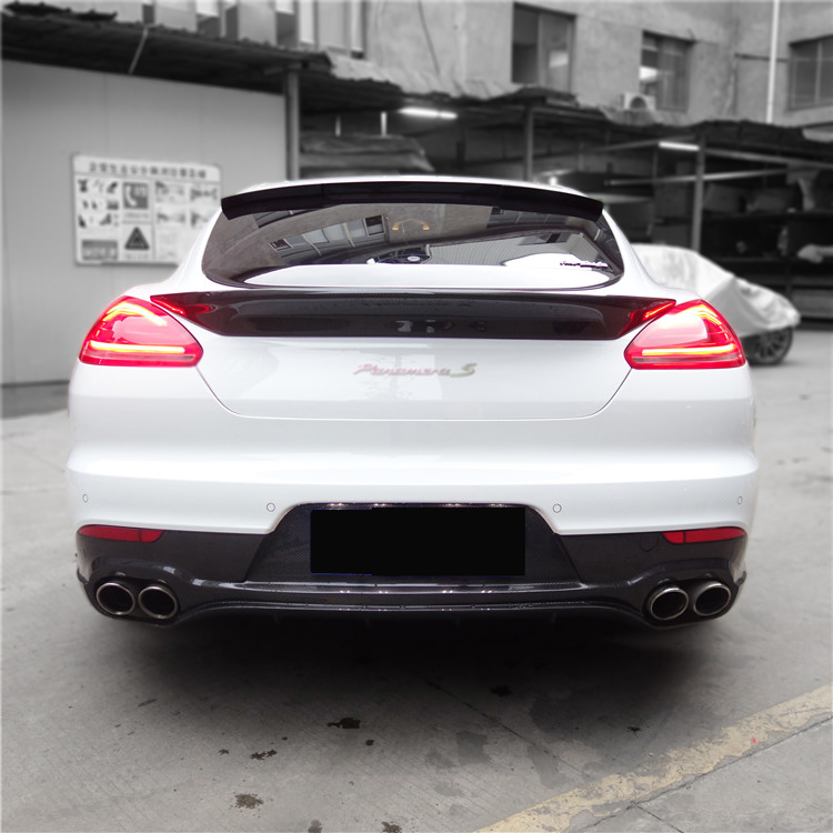 2014-2016 Porsche Panamera 970.2 OEM Style Rear Body Kit Rear Diffuser Roof Spoiler Rear Spoiler