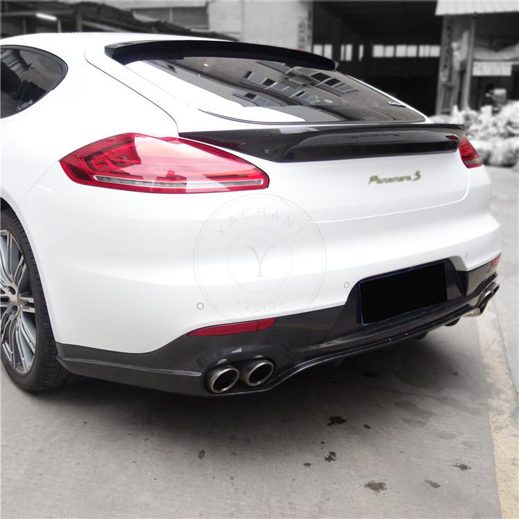 2014-2016 Porsche Panamera 970.2 OEM Style Rear Body Kit Rear Diffuser Roof Spoiler Rear Spoiler