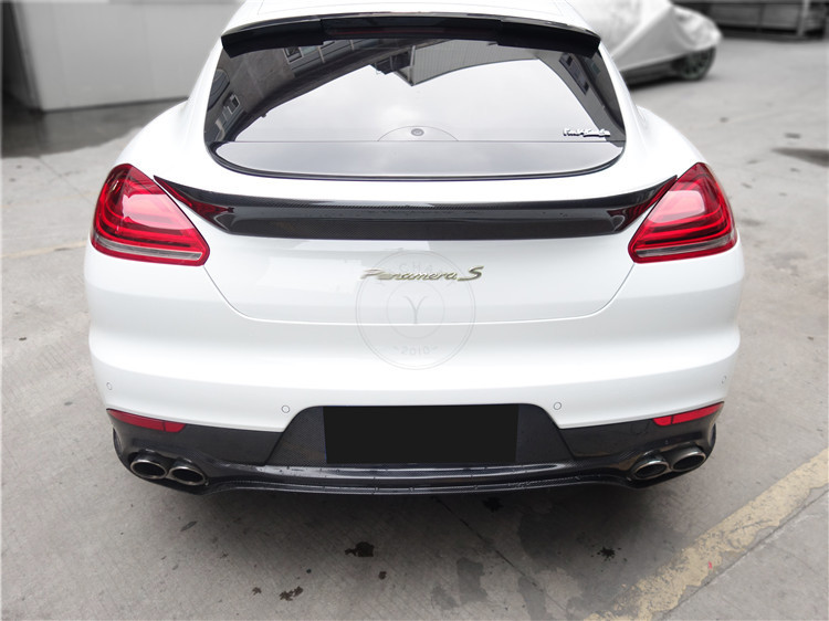 2014-2016 Porsche Panamera 970.2 OEM Style Rear Body Kit Rear Diffuser Roof Spoiler Rear Spoiler