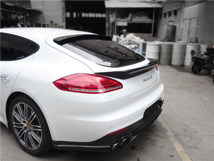 2014-2016 Porsche Panamera 970.2 OEM Style Rear Body Kit Rear Diffuser Roof Spoiler Rear Spoiler