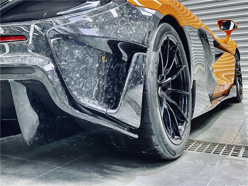 2018-2021 McLaren 600LT OEM Style Rear Bumper Side Canards Same for 540C 570S Upgrade