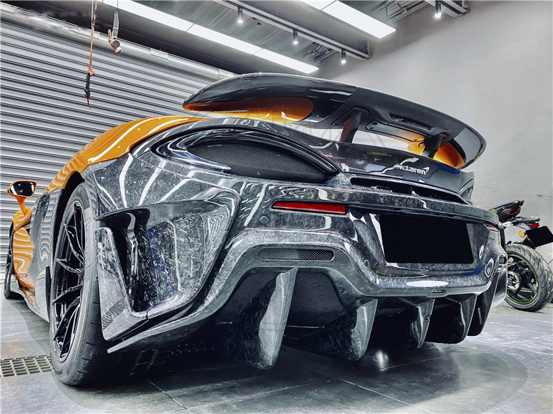 2018-2021 McLaren 600LT OEM Style Rear Bumper Side Canards Same for 540C 570S Upgrade