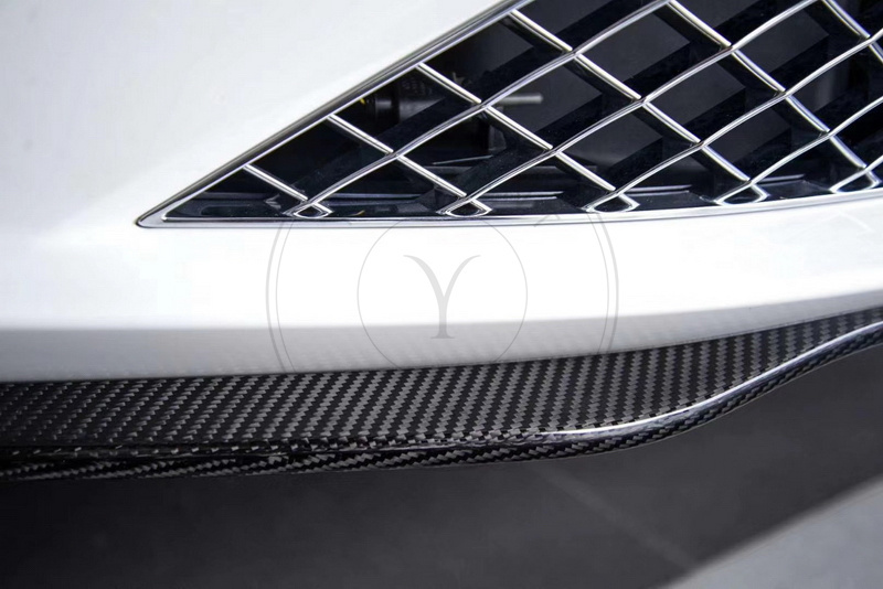 Limited Edition Style Dry Carbon Fiber Front Lip for 2019-2021 Bentley Continental GT Coupe & Convertible