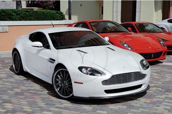 V Style Dry Carbon Front Lip For 2006-2009 Aston Martin V8 Vantage