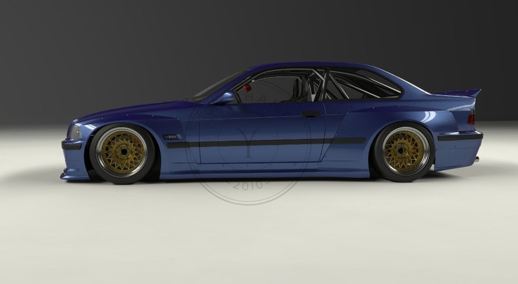 RB PD Style Fiber Glass Body Kits For 1992-1999 BMW E36 M3 Coupe