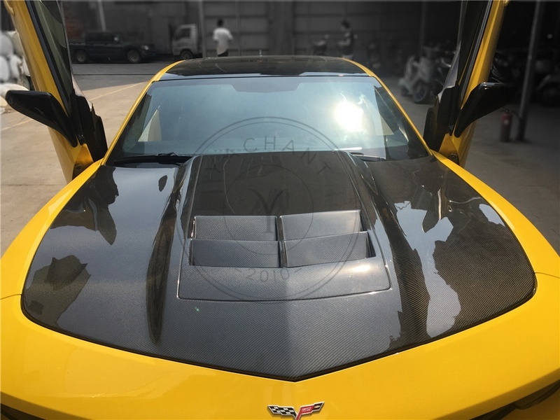 ZL1-Style Carbon Fiber Hood Bonnet For 2010-2014 Chevrolet Camaro