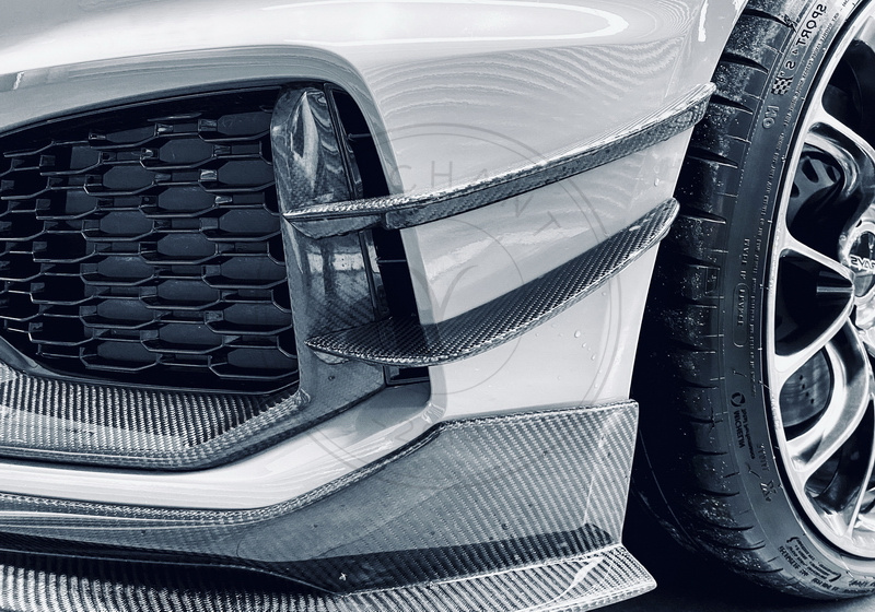RS01R Carbon Fiber Front Bumper Canards for 2020-2022 Audi RS4 B9.5 Avant