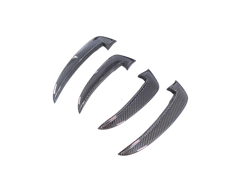 BKSS Style Carbon Fiber Front Bumper Canards for 2020-2025 Audi S4 Avant B9.5 Avant