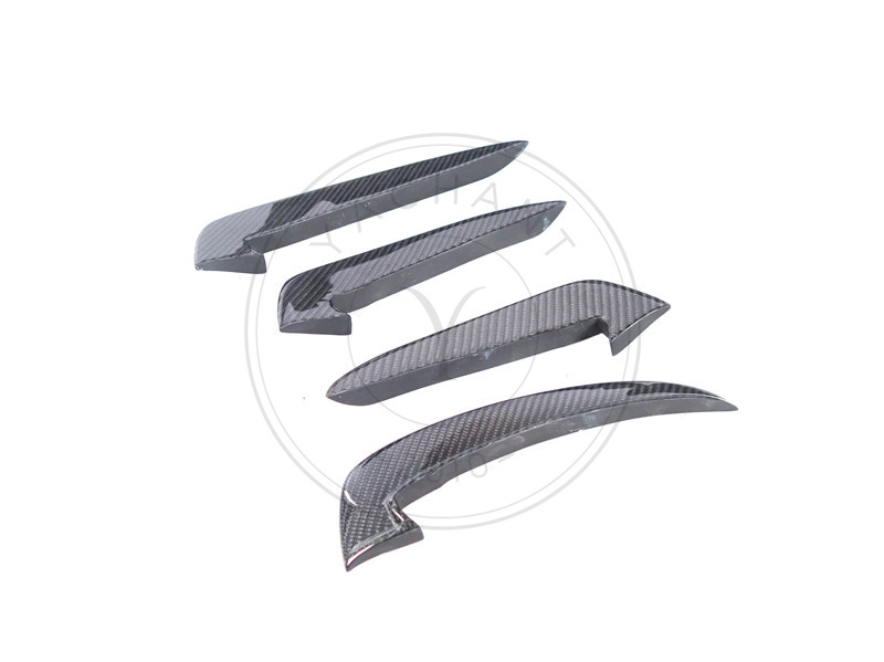 BKSS Style Carbon Fiber Front Bumper Canards for 2020-2025 Audi S4 Avant B9.5 Avant