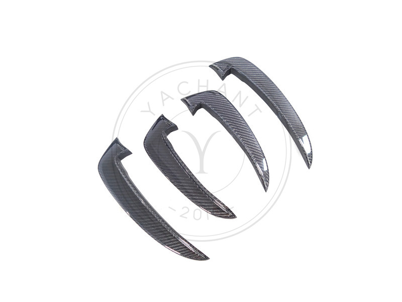 BKSS Style Carbon Fiber Front Bumper Canards for 2020-2025 Audi S4 Avant B9.5 Avant