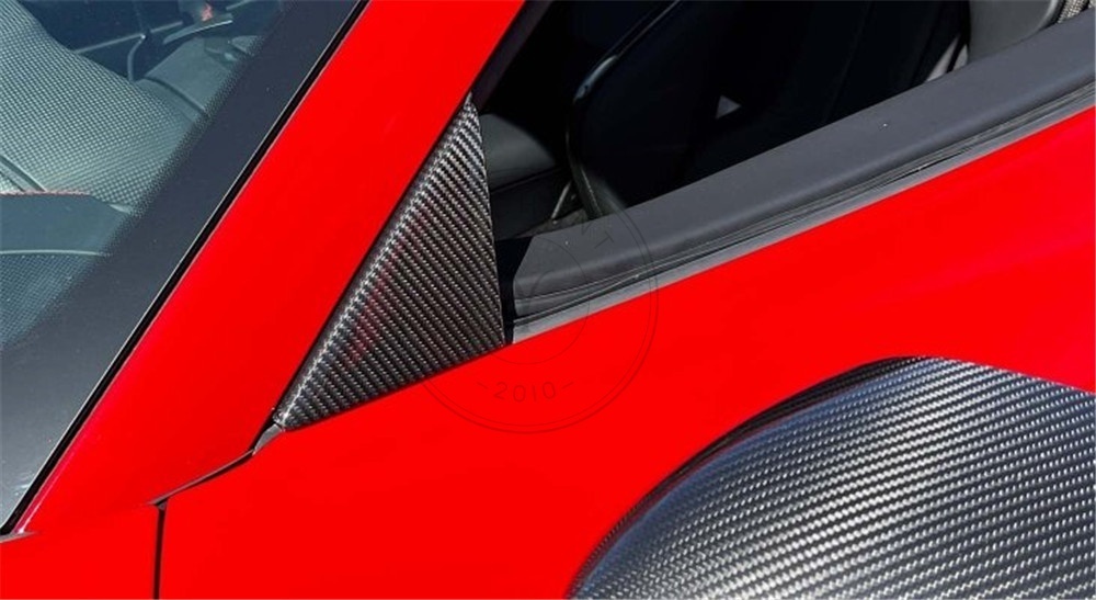 Dry Carbon Side Widndow Triangle Cover For 2019-2024 Ferrari SF90 Stradale & Spider