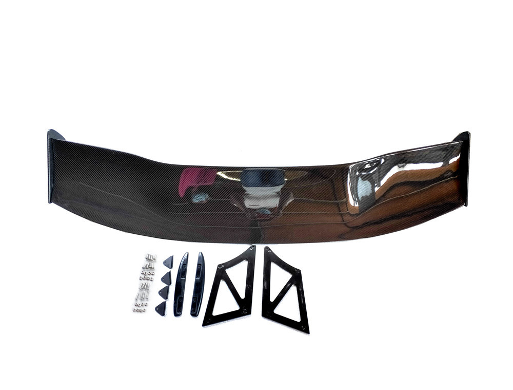Type 8V VTX Type-2 Style Carbon Fiber 1600mm GT Wing for 13-20 Audi RS3 S3 A3 S-Line Sedan (Side Mounts)
