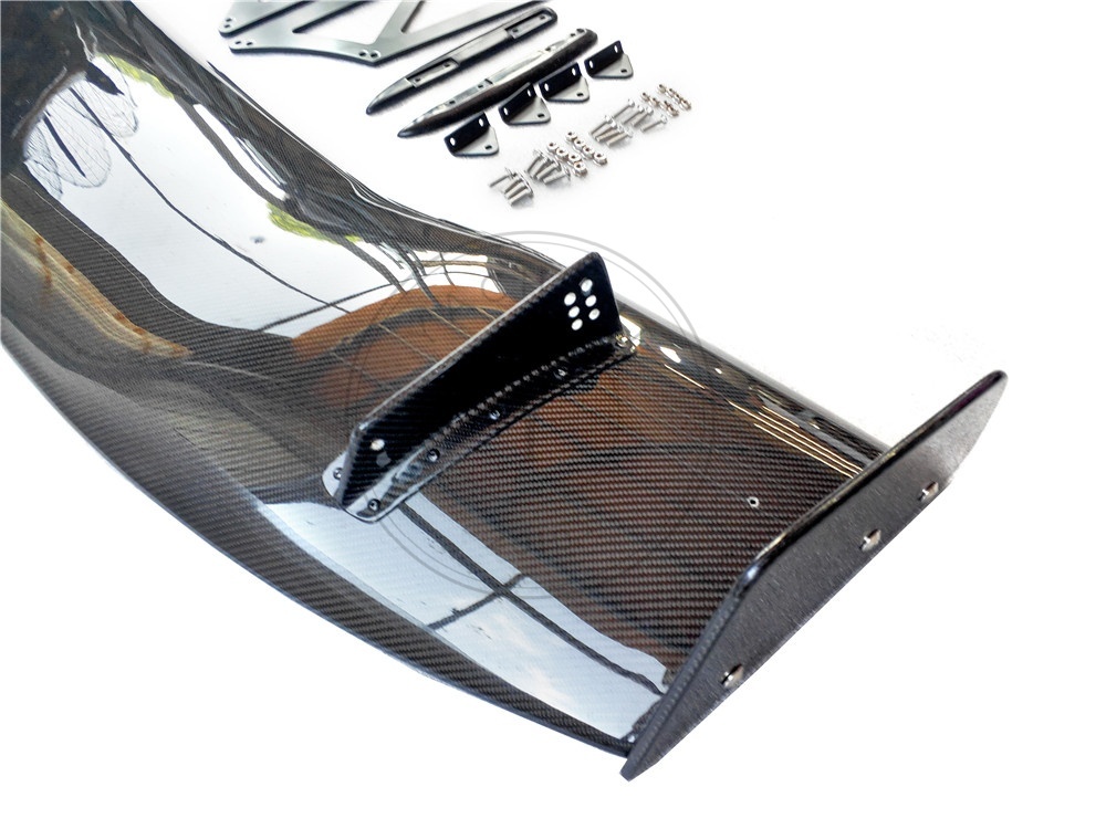 Type 8V VTX Type-2 Style Carbon Fiber 1600mm GT Wing for 13-20 Audi RS3 S3 A3 S-Line Sedan (Side Mounts)