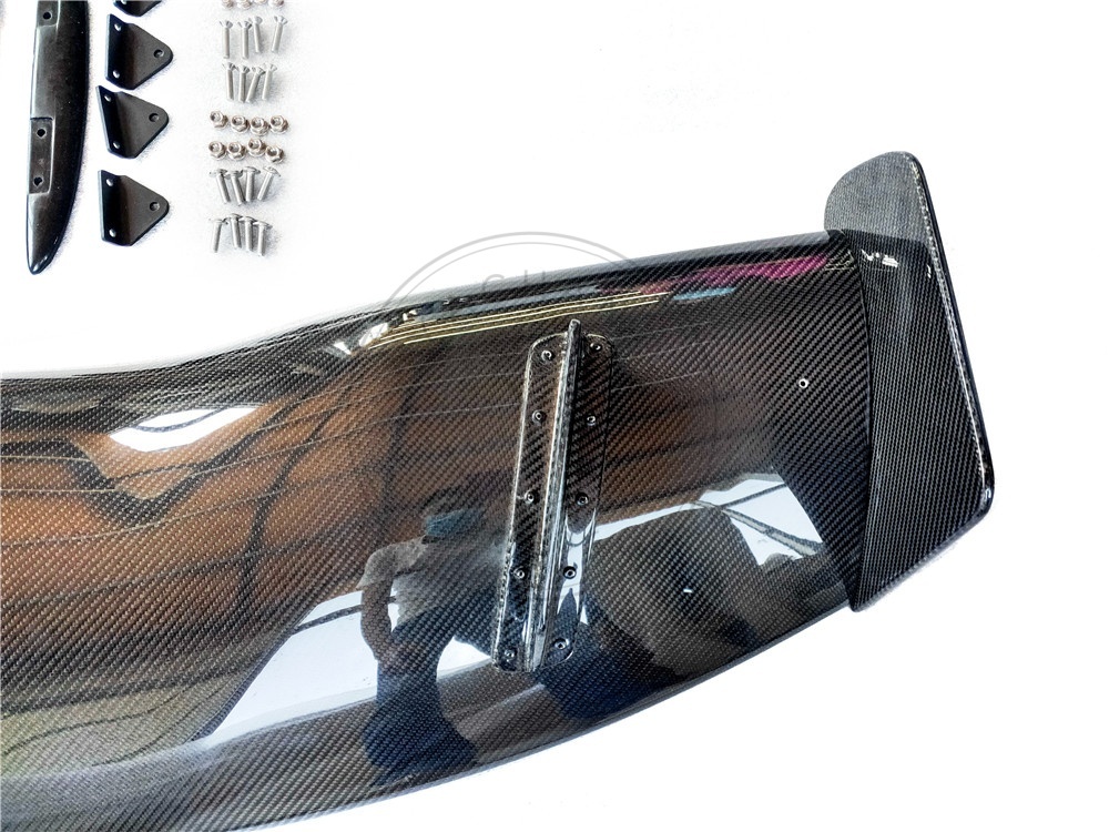 Type 8V VTX Type-2 Style Carbon Fiber 1600mm GT Wing for 13-20 Audi RS3 S3 A3 S-Line Sedan (Side Mounts)