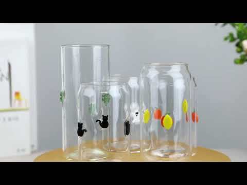 Iconic Drinking Beer Can Glass Tumbler with Bamboo Lid and Straw,Wholesale Glassware & Custom Candle Jar Manufacturer | Ruixin Glass,Iconic Drinking Beer Can Glass Tumbler with Bamboo Lid and Straw