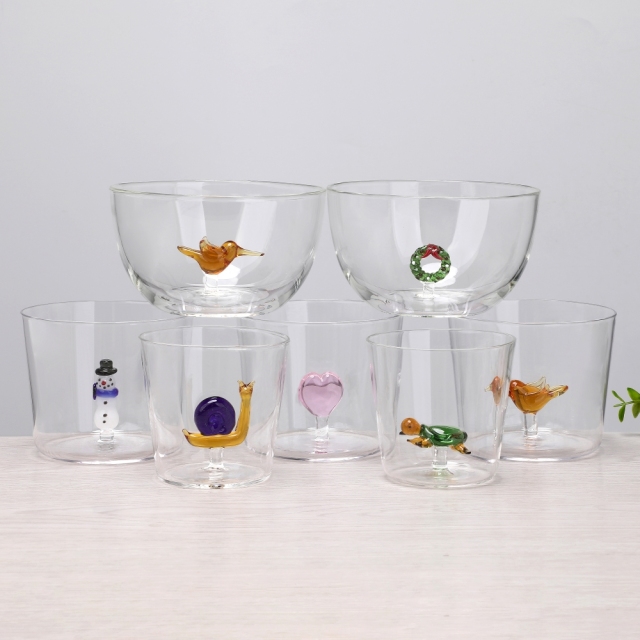 OEM 300ml 500ml Custom Christmas Gift Hand Blown Borosilicate 3D Drinking Glass Cup with Turtle Cute Animal Figurine Inside,Wholesale Glassware & Custom Candle Jar Manufacturer | Ruixin Glass,OEM 300ml 500ml Custom Christmas Gift Hand Blown Borosilicate 3D Drinking Glass Cup with Turtle Cute Animal Figurine Inside