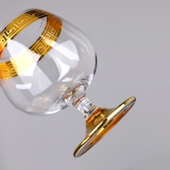 Heavy Bottom Greek Key Gold Rim Champagne Flutes Brandy Snifters Highball Rocks Whiskey Red Wine Drinking Glass,Wholesale Glassware & Custom Candle Jar Manufacturer | Ruixin Glass,Heavy Bottom Greek Key Gold Rim Champagne Flutes Brandy Snifters Highball Rocks Whiskey Red Wine Drinking Glass