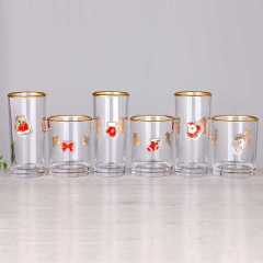 Ready to Ship Christmas Fruit Raised 3D Enamel Applique Motif Gold Rim Highball Cooler Double Old Fashioned Rocks Tumbler Glass,Wholesale Glassware & Custom Candle Jar Manufacturer | Ruixin Glass,Ready to Ship Christmas Fruit Raised 3D Enamel Applique Motif Gold Rim Highball Cooler Double Old Fashioned Rocks Tumbler Glass