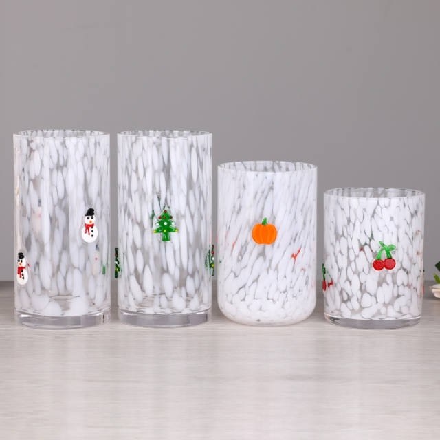 Wholesale Speckled Glass Crystal clear Customized Handmade Collins Highball Glass Tumbler Set 300ml,Wholesale Glassware & Custom Candle Jar Manufacturer | Ruixin Glass,Wholesale Speckled Glass Crystal clear Customized Handmade Collins Highball Glass Tumbler Set 300ml