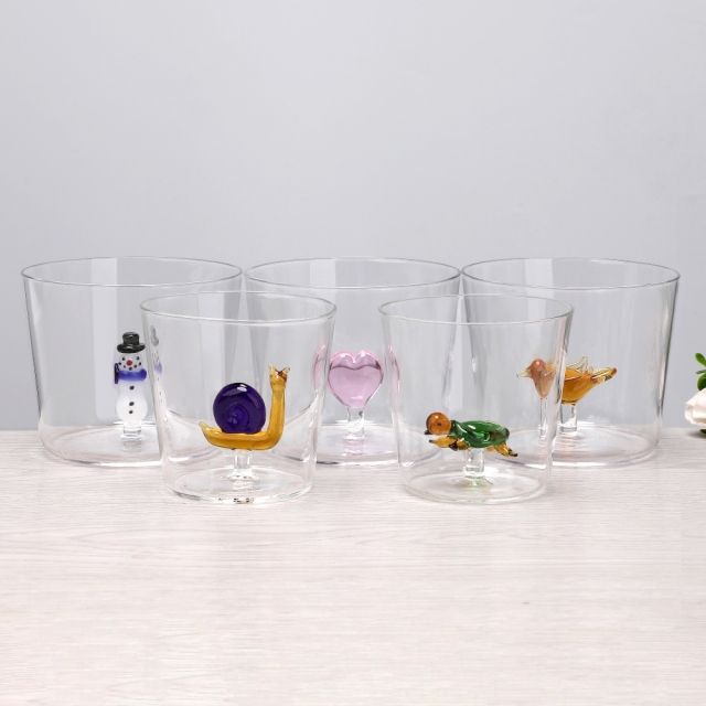 OEM 300ml 500ml Custom Christmas Gift Hand Blown Borosilicate 3D Drinking Glass Cup with Turtle Cute Animal Figurine Inside,Wholesale Glassware & Custom Candle Jar Manufacturer | Ruixin Glass,OEM 300ml 500ml Custom Christmas Gift Hand Blown Borosilicate 3D Drinking Glass Cup with Turtle Cute Animal Figurine Inside