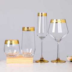 Luxury No Lead Crystal Art Deco Edge Gold Rimmed Glass champagne Flutes Wine Glasses Stemless,Fabricante Mayorista de Artículos de Vidrio y Tarros de Vela Personalizados | Ruixin Glass,Luxury No Lead Crystal Art Deco Edge Gold Rimmed Glass champagne Flutes Wine Glasses Stemless