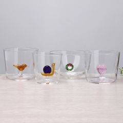 OEM 300ml 500ml Custom Christmas Gift Hand Blown Borosilicate 3D Drinking Glass Cup with Turtle Cute Animal Figurine Inside,Wholesale Glassware & Custom Candle Jar Manufacturer | Ruixin Glass,OEM 300ml 500ml Custom Christmas Gift Hand Blown Borosilicate 3D Drinking Glass Cup with Turtle Cute Animal Figurine Inside