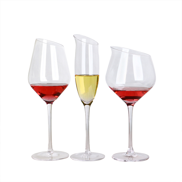 High Quality Personalised 480 ml Lead Free Crystal Glass ultra Thin Wedding Flute champagne Bulk Slanted Wine Glasses,도매 유리제품 및 맞춤형 캔들 자 제조업체 | Ruixin Glass,High Quality Personalised 480 ml Lead Free Crystal Glass ultra Thin Wedding Flute champagne Bulk Slanted Wine Glasses
