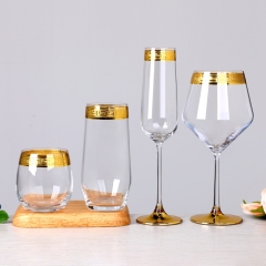 Customized Pattern Silver Gold Rimmed Wine Glass Cups for Drinking Water Whiskey,Wholesale Glassware & Custom Candle Jar Manufacturer | Ruixin Glass,Customized Pattern Silver Gold Rimmed Wine Glass Cups for Drinking Water Whiskey