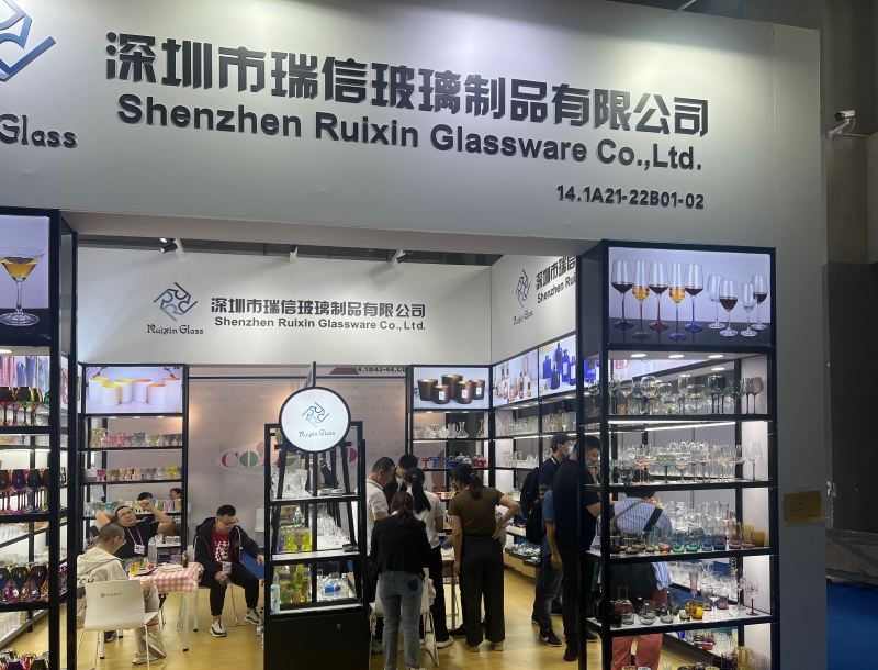 Visitors and team members at the trade fair stand