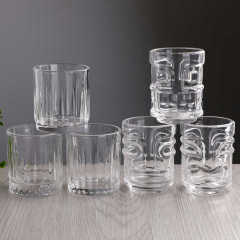 Wholesale Custom Logo 3oz Embossed Tiki Face Diamond Pattern Glass Candle Holder Votive Shot Glass Bulk Gift Box Set,Fabricante de Artigos de Vidro por Atacado & Frascos para Velas Personalizados | Ruixin Glass,Wholesale Custom Logo 3oz Embossed Tiki Face Diamond Pattern Glass Candle Holder Votive Shot Glass Bulk Gift Box Set
