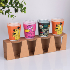 Wholesale Custom 1.5oz Shot Glass Set Retro Cartoon Elegant Print Tequila Vodka Cup Gift Box OEM Barware Bulk Factory,Оптовые поставки стеклянной посуды и производство индивидуальных свечных банок | Ruixin Glass,Wholesale Custom 1.5oz Shot Glass Set Retro Cartoon Elegant Print Tequila Vodka Cup Gift Box OEM Barware Bulk Factory