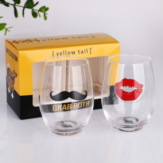 Wholesale Custom Logo Stemless Wine Glass Set With Gift Box Personalized Decal Printing Crystal Egg Cup Promotional Bulk,Оптовые поставки стеклянной посуды и производство индивидуальных свечных банок | Ruixin Glass,Wholesale Custom Logo Stemless Wine Glass Set With Gift Box Personalized Decal Printing Crystal Egg Cup Promotional Bulk