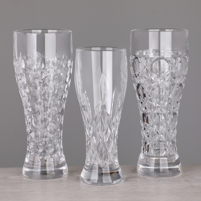 Wholesale Custom 10oz 15oz Premium Heavy Base Faceted Diamond-Pattern Clear Textured Pint Pilsner Beer Drinking Glasses,Оптовые поставки стеклянной посуды и производство индивидуальных свечных банок | Ruixin Glass,Wholesale Custom 10oz 15oz Premium Heavy Base Faceted Diamond-Pattern Clear Textured Pint Pilsner Beer Drinking Glasses