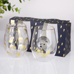 Wholesale Custom Logo Stemless Wine Glass Set With Gift Box Personalized Decal Printing Crystal Egg Cup Promotional Bulk,Оптовые поставки стеклянной посуды и производство индивидуальных свечных банок | Ruixin Glass,Wholesale Custom Logo Stemless Wine Glass Set With Gift Box Personalized Decal Printing Crystal Egg Cup Promotional Bulk