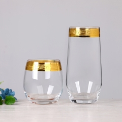 Customized Pattern Silver Gold Rimmed Wine Glass Cups for Drinking Water Whiskey,Оптовые поставки стеклянной посуды и производство индивидуальных свечных банок | Ruixin Glass,Customized Pattern Silver Gold Rimmed Wine Glass Cups for Drinking Water Whiskey