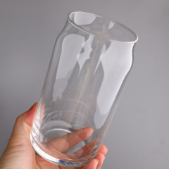 Wholesale Custom Logo 16oz Beer Can Glass Iced Coffee Tumbler with Bamboo Lid Reusable Drinkware Manufacturer for Bar,Wholesale Glassware & Custom Candle Jar Manufacturer | Ruixin Glass,Wholesale Custom Logo 16oz Beer Can Glass Iced Coffee Tumbler with Bamboo Lid Reusable Drinkware Manufacturer for Bar