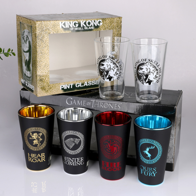 Wholesale Custom Logo 16oz Matte Black Electroplated Inner Color Glass Cup Clear Pint Beer Glasses Set Gift Box Packaging,Grossiste en Verrerie & Fabricant de Bocaux à Bougies sur Mesure | Ruixin Glass,Wholesale Custom Logo 16oz Matte Black Electroplated Inner Color Glass Cup Clear Pint Beer Glasses Set Gift Box Packaging