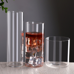 Wholesale Manufacturer Thin Wall Minimalist Borosilicate Zombie Glass Tumbler Chimney Glass Iced Coffee Boba Cup,Wholesale Glassware & Custom Candle Jar Manufacturer | Ruixin Glass,Wholesale Manufacturer Custom Logo Borosilicate Glass Tumbler Beer Can Glass Iced Coffee Boba Cup Bamboo Lid Straw Gift Box Set